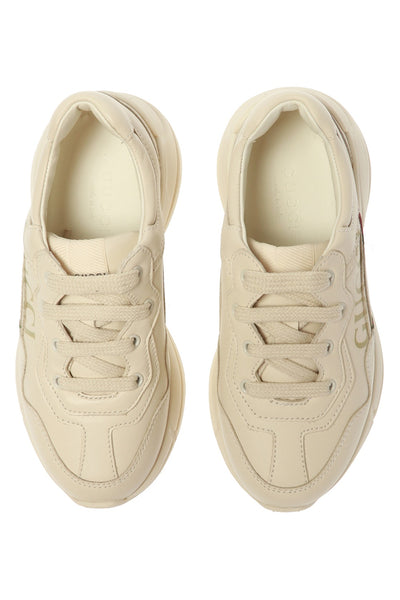 GUCCI KIDS RYTHON LEATHER SNEAKERS