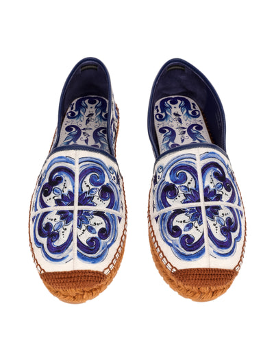 DOLCE & GABBANA LEATHER ESPADRILLAS