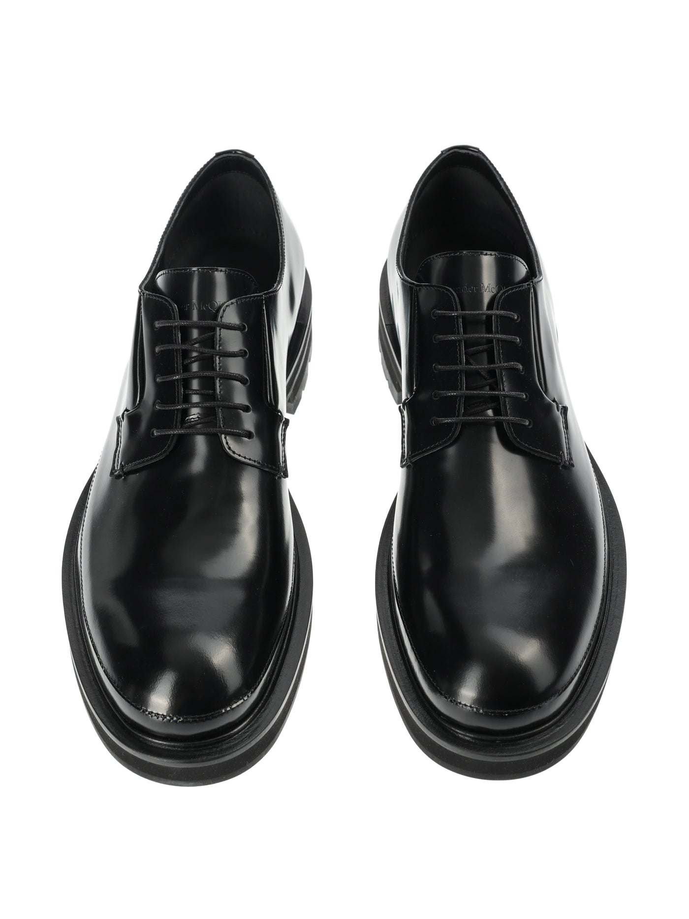 ALEXANDER MCQUEEN BLACK LACE-UP SHOE