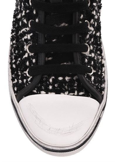 SAINT LAURENT TWEED HIGH TOP SNEAKERS