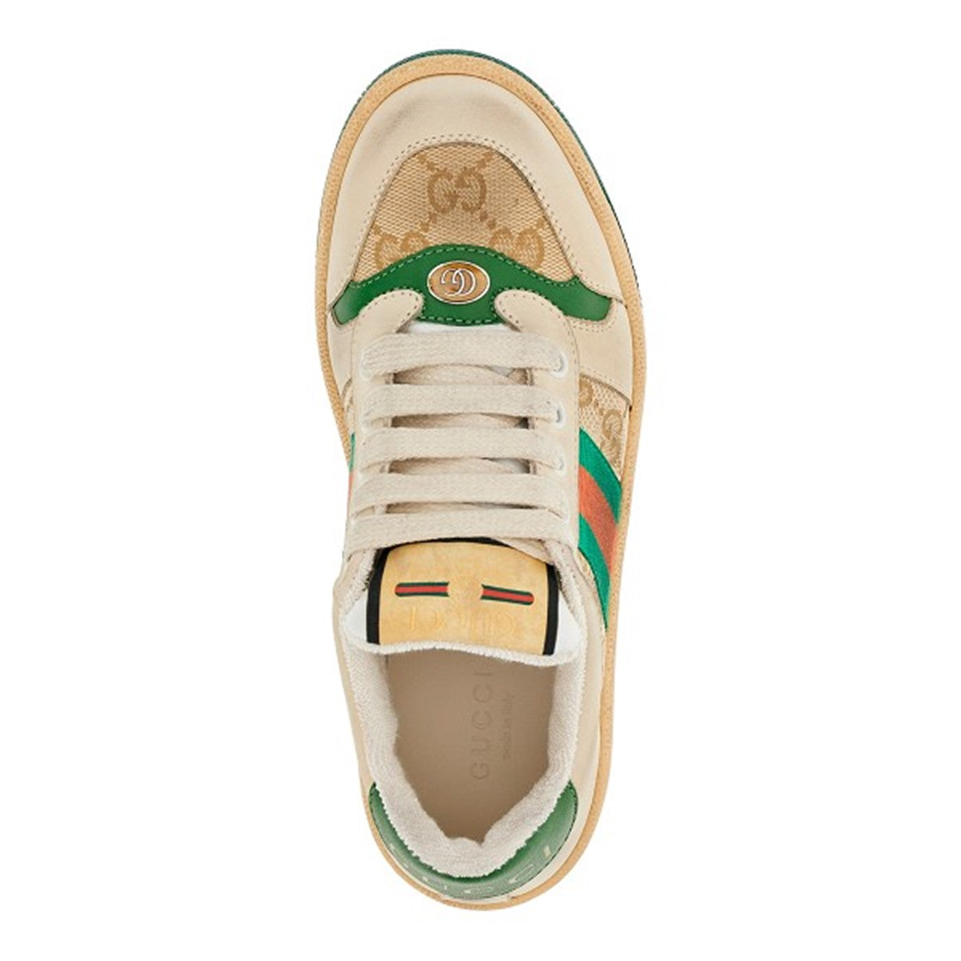 GUCCI KIDS SCREENER LEATHER SNEAKERS