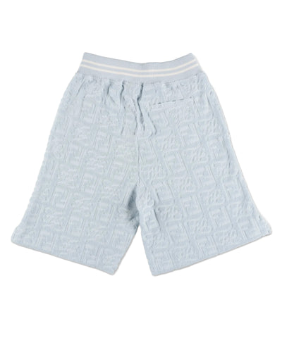 FENDI KIDS EMBOSSED FF MONOGRAM BERMUDAS