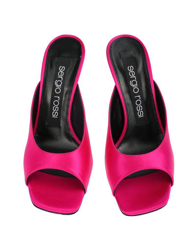 SERGIO ROSSI FUCHSIA HEELED SANDAL 