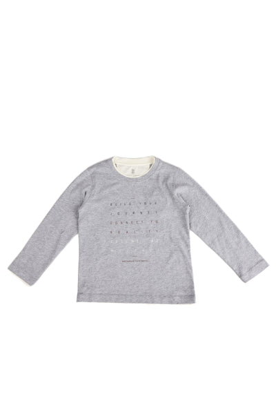 BRUNELLO CUCINELLI KIDS LONG SLEEVE T-SHIRT