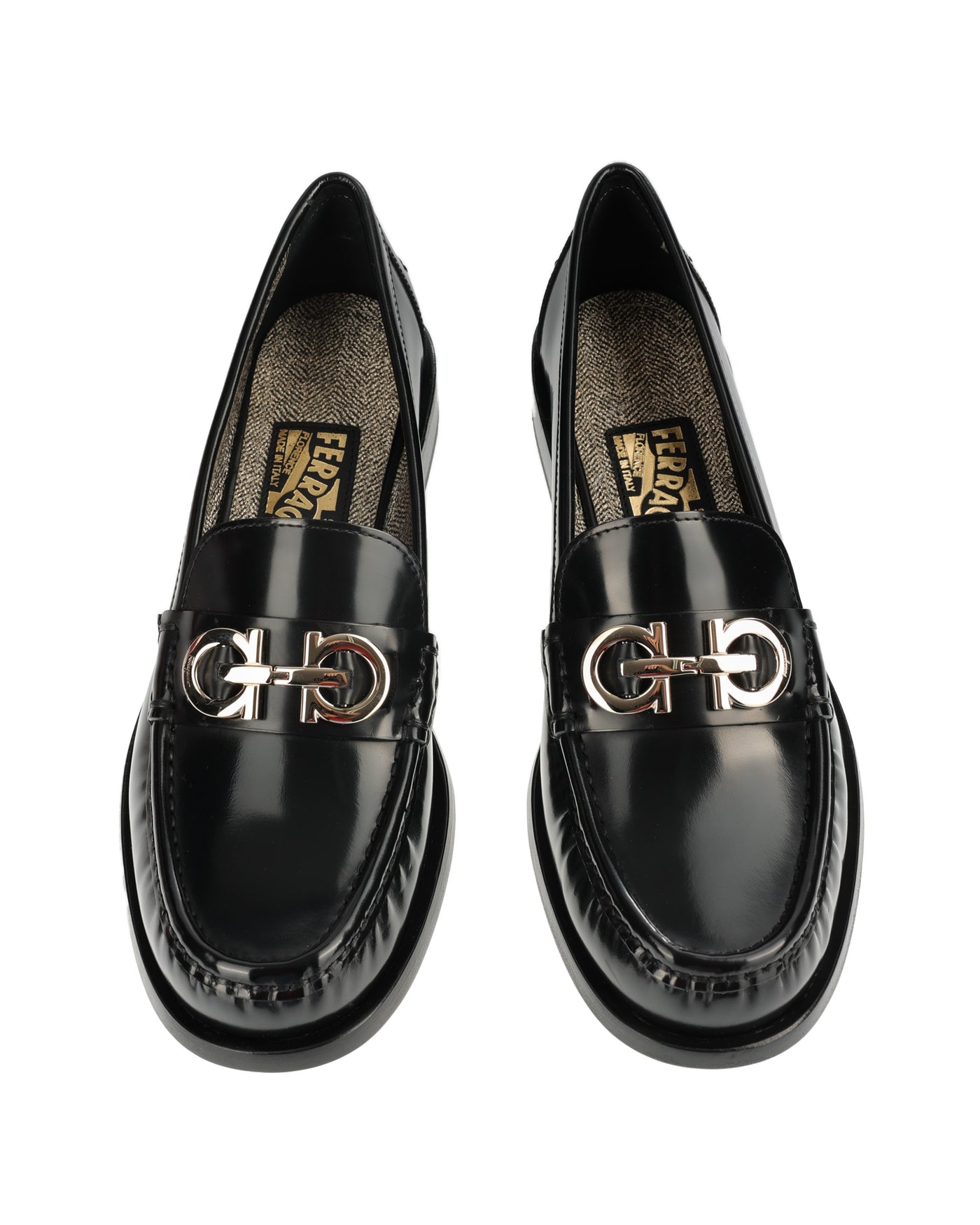 SALVATORE FERRAGAMO BLACK LOAFERS 