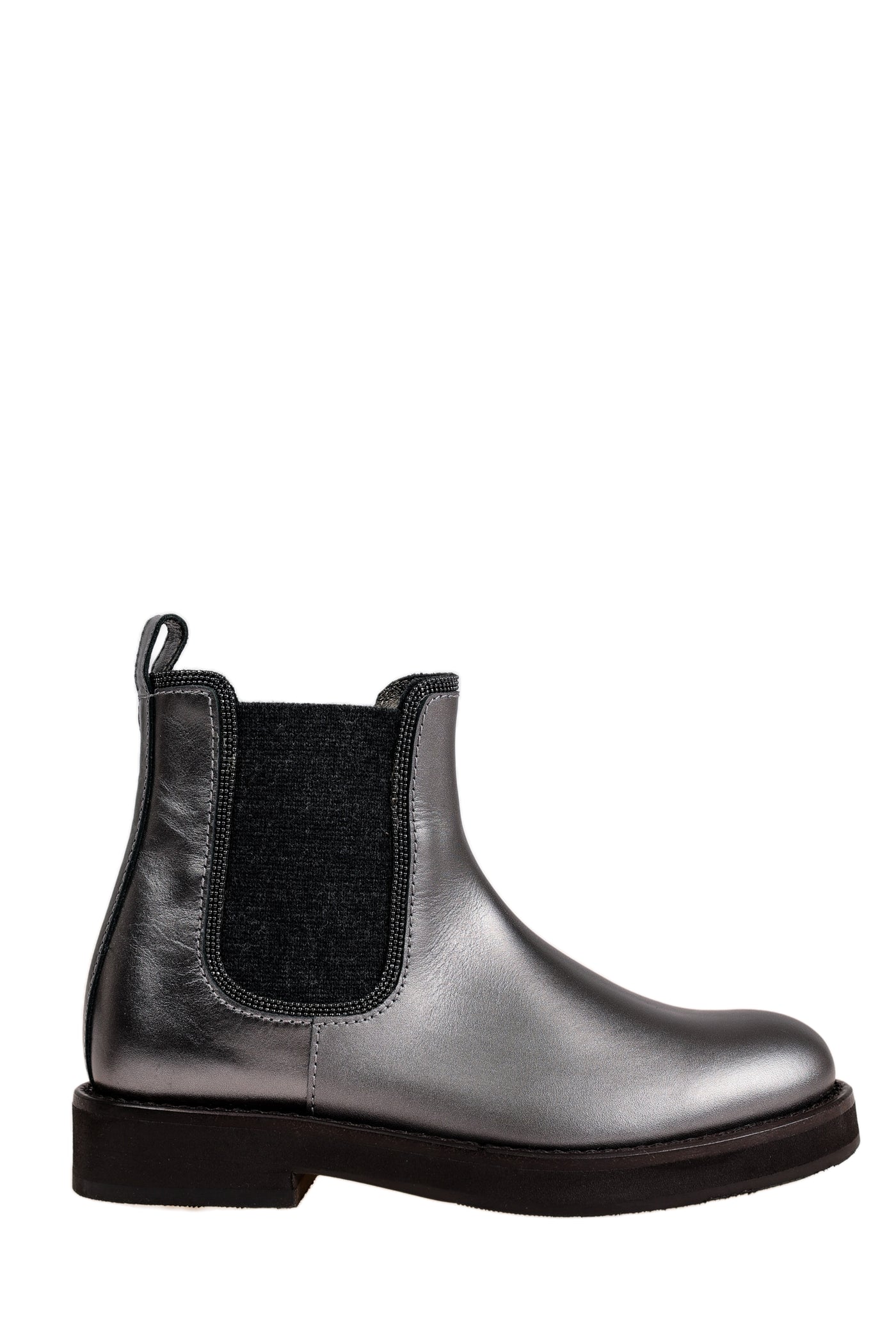 BRUNELLO CUCINELLI KIDS LEATHER ANKLE BOOTS