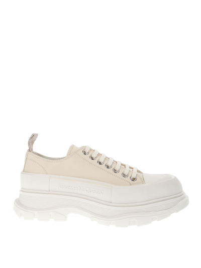 ALEXANDER MCQUEEN TREAD SLICK BEIGE SNEAKERS 