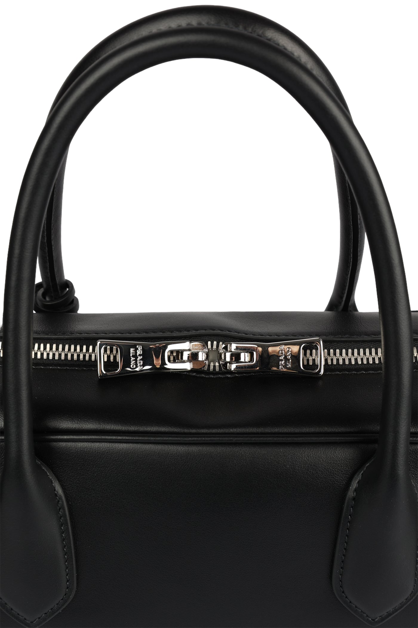 PRADA RACING LOGO LEATHER BAG