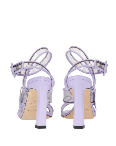 SERGIO ROSSI SANDAL WITH PURPLE HEEL 