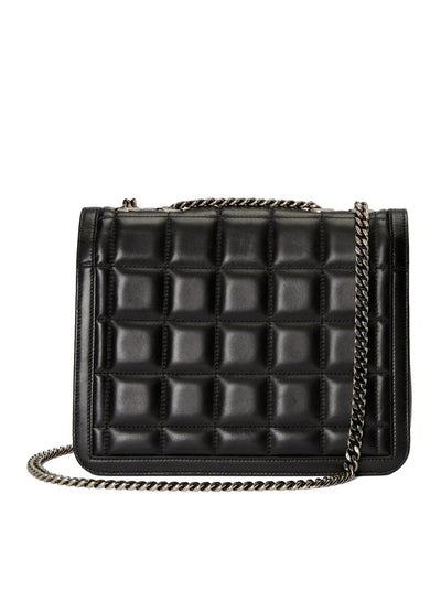 GUCCI DECO SHOULDER BAG IN BLACK QUILTED LEATHER