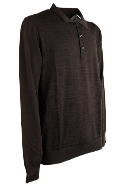 BRIONI LONG SLEEVE POLO