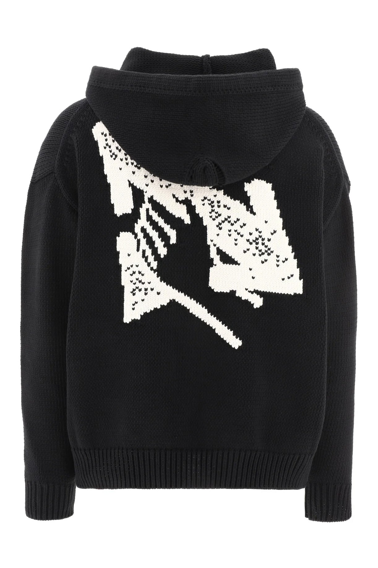 OFF WHITE BLACK HOODED SWEATER