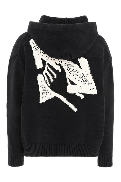 OFF WHITE BLACK HOODED SWEATER 