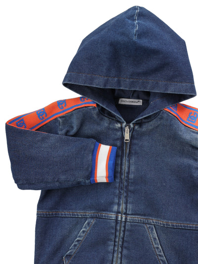 DOLCE & GABBANA KIDS SWEATSHIRT WITH ZIP & HOOD