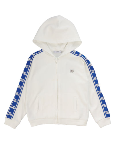 DOLCE & GABBANA KIDS SWEATSHIRT WITH ZIP & HOOD