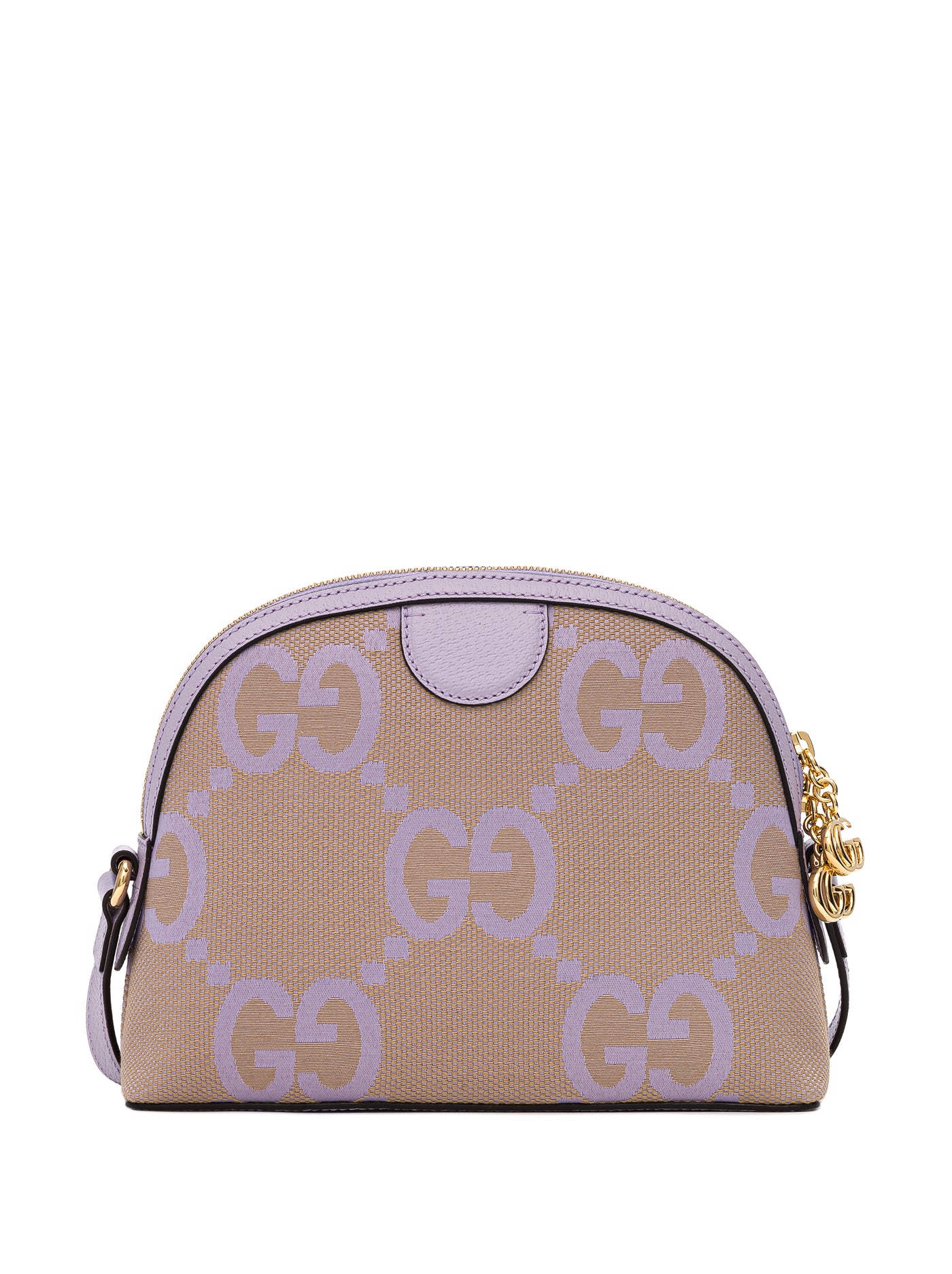 GUCCI OPHIDIA JUMBO GG CANVAS SHOULDER BAG LILAC