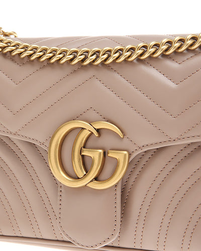 GUCCI GG MARMONT SMALL SHOULDER BAG ROSE