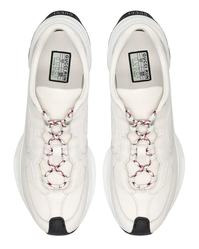 GUCCI ROUND TOE LACE WHITE SNEAKERS