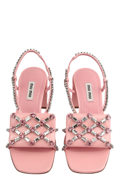 MIU MIU LEATHER HEELS SHOES