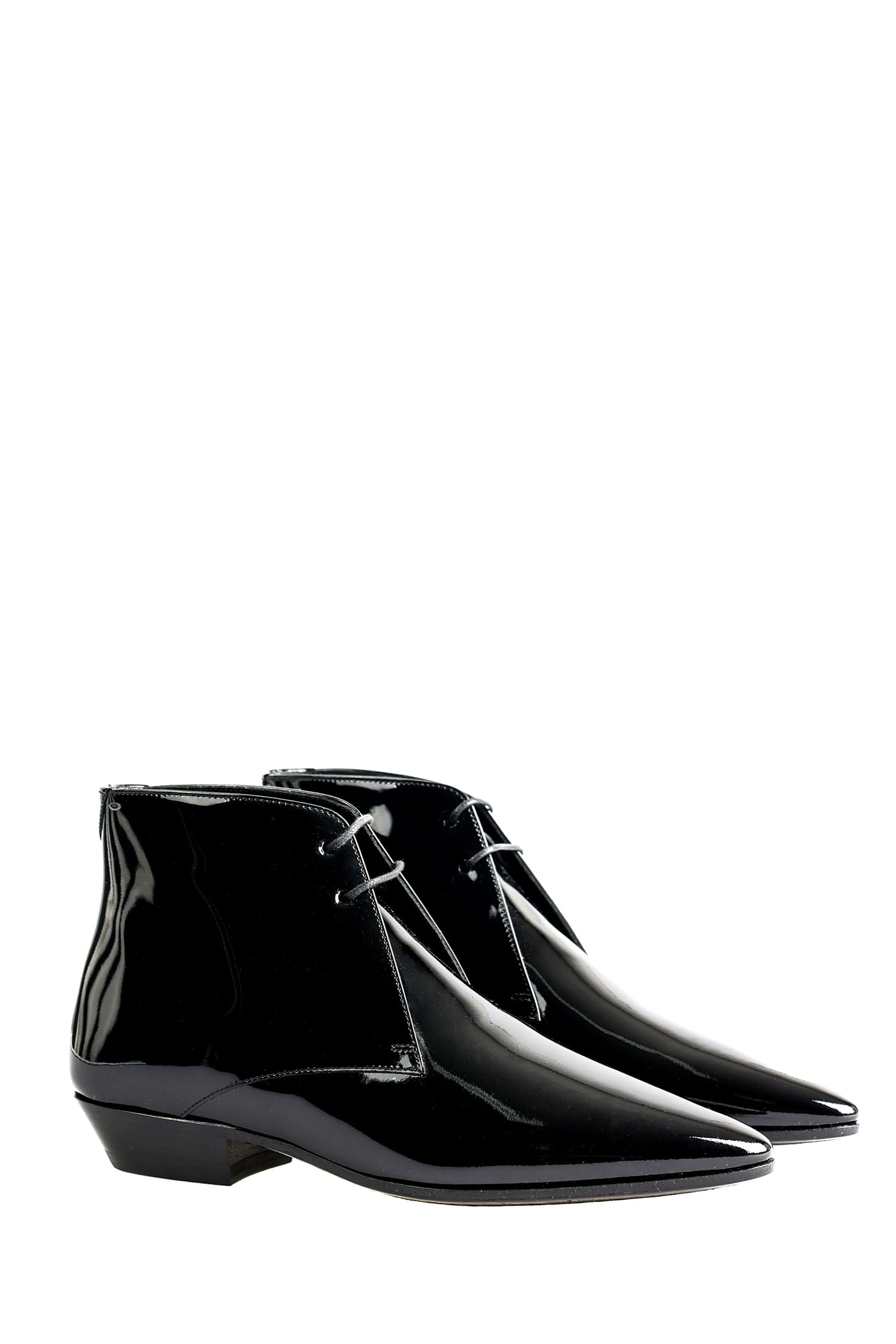 SAINT LAURENT JONAS LEATHER ANKLE BOOTS