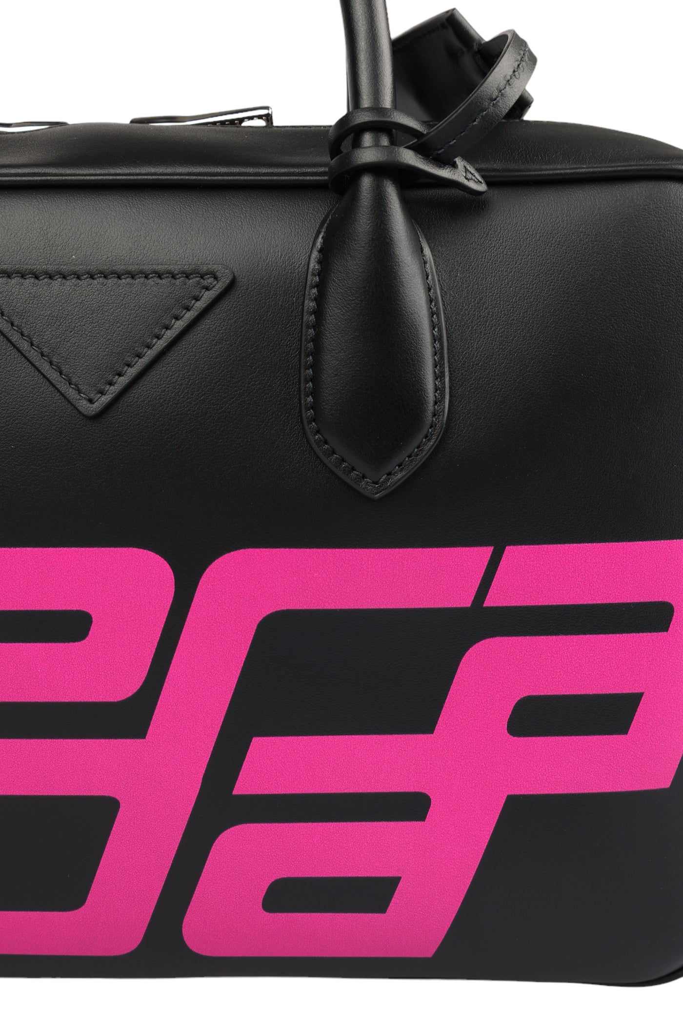 PRADA RACING LOGO LEATHER BAG