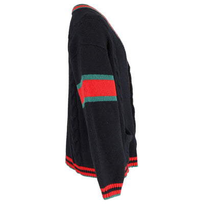 GUCCI OVERSIZE CABLE KNIT CARDIGAN