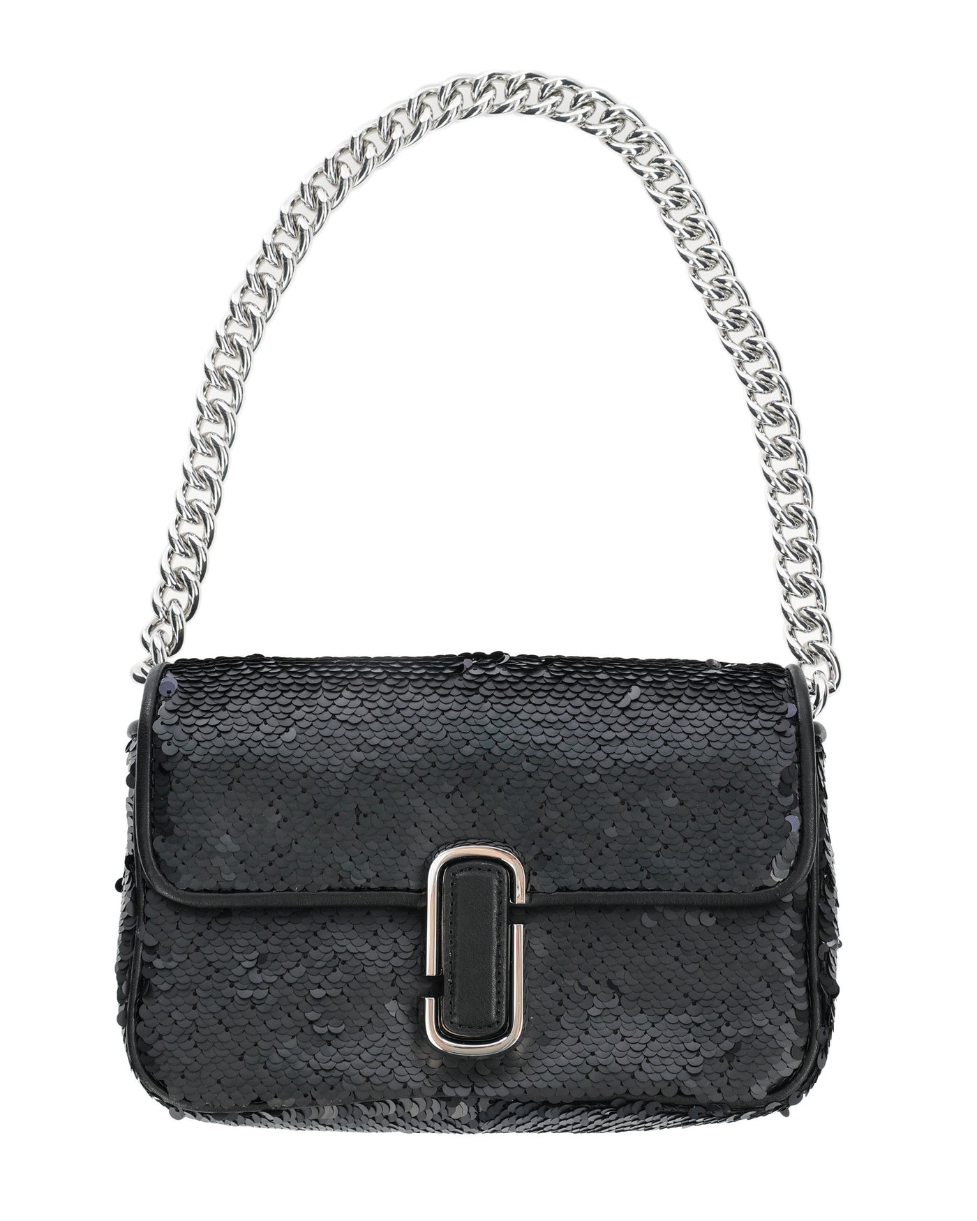 MARC JACOBS THE J MARC SHOULDER BAG WITH BLACK SEQUINS