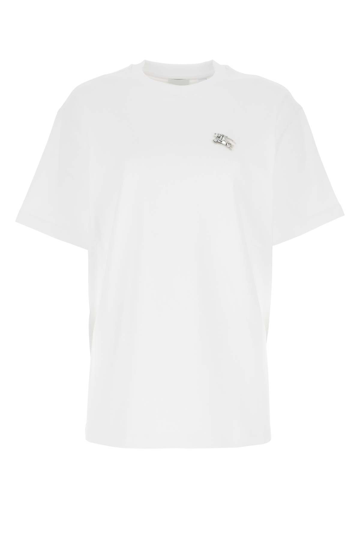 BURBERRY T-SHIRT WITH CRYSTAL APPLICATION