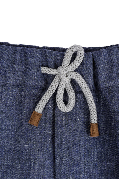 BRUNELLO CUCINELLI KIDS LINEN BERMUDA