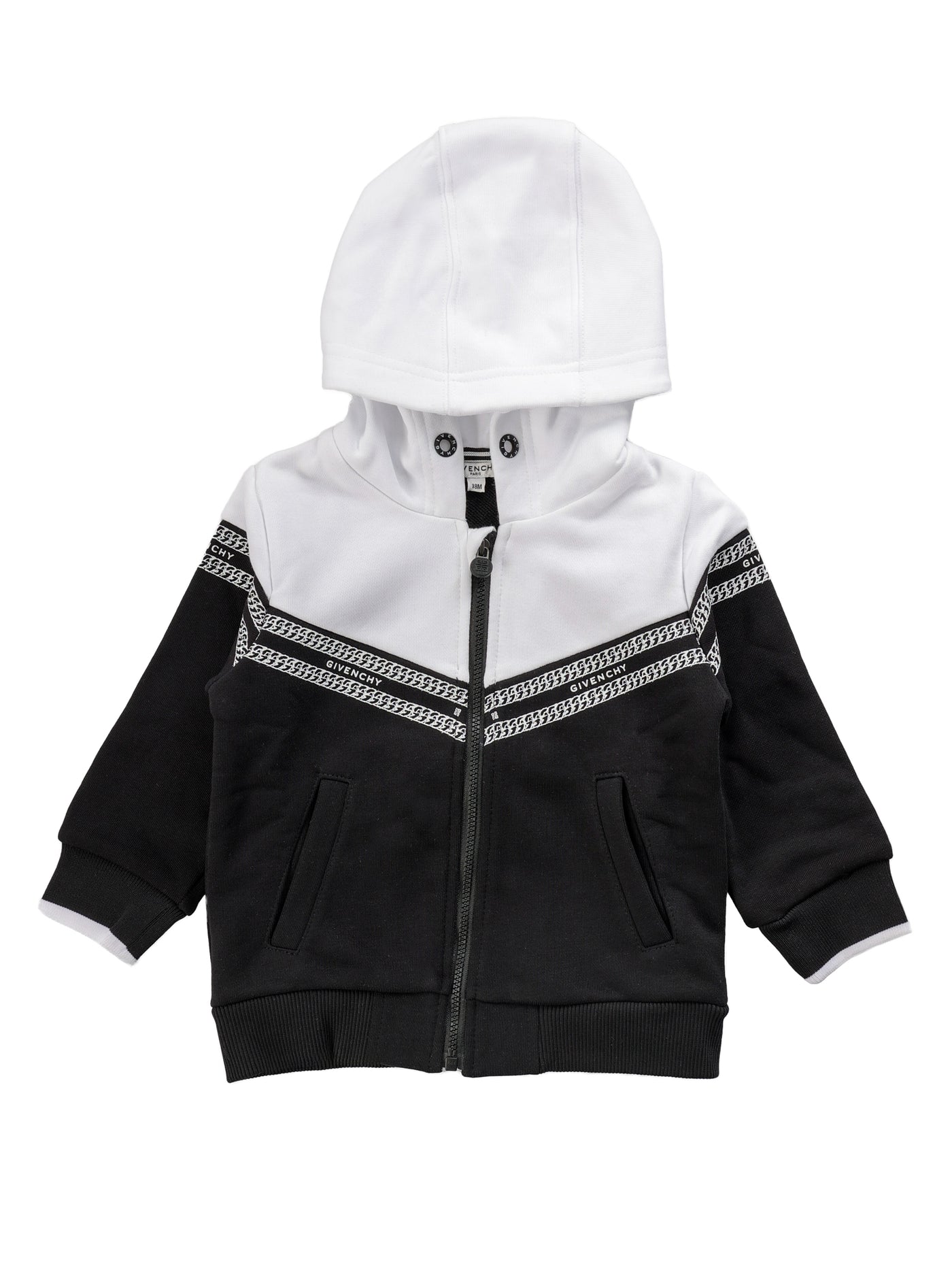 GIVENCHY KIDS SWEATSHIRT WITH ZIP & HOOD