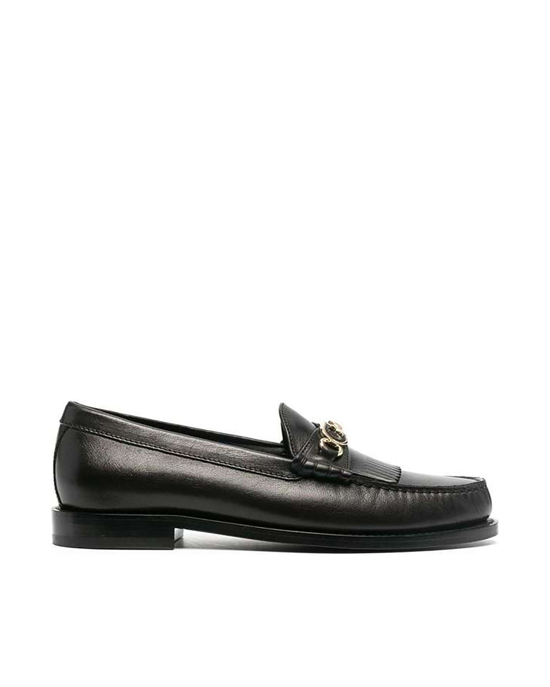 CELINE LEATHER SULKY LOAFER WITH FRINGES