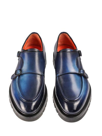 SANTONI LEATHER LOAFERS