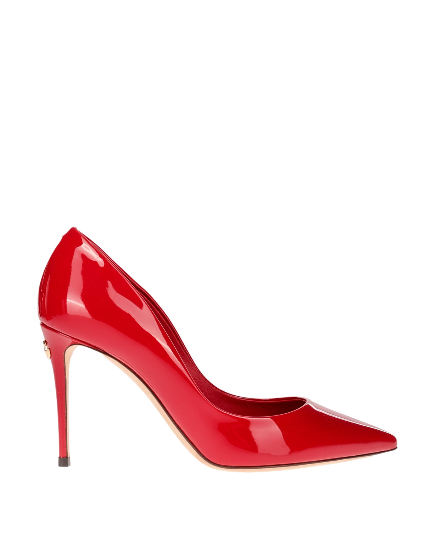 DOLCE & GABBANA CARDINALE RED PATENT DECOLLETES