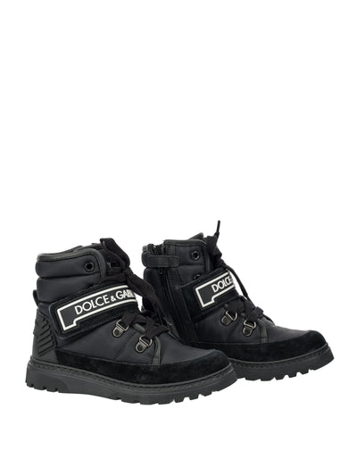 DOLCE & GABBANA LEATHER KIDS ANKLE BOOTS