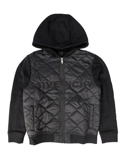 GIVENCHY KIDS SWEATSHIRT WITH ZIP & HOOD