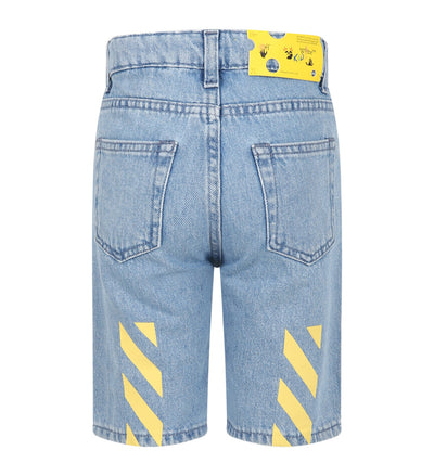 OFF WHITE KIDS SHORTS JEANS