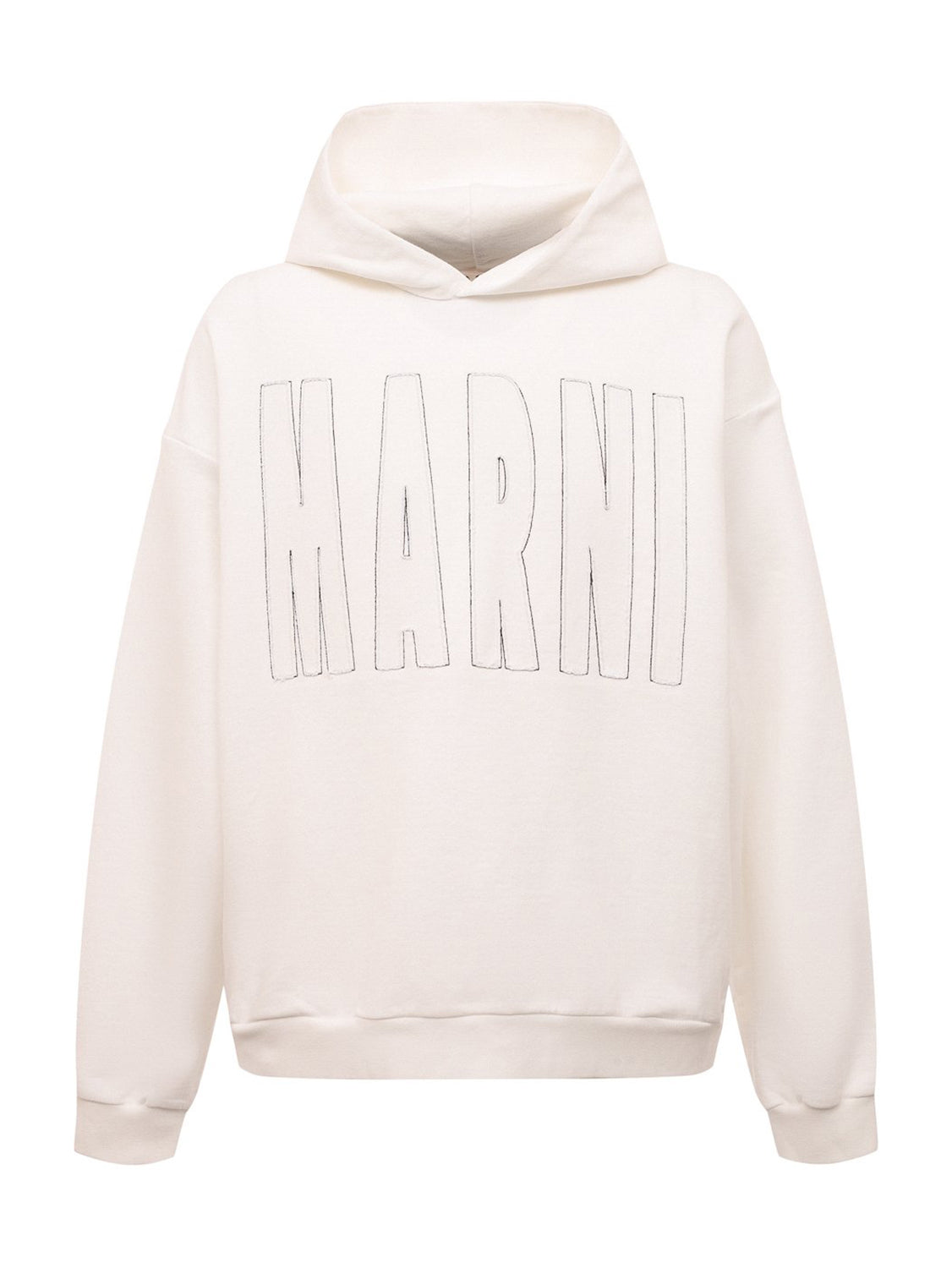 MARNI WHITE HOODED SWEATSHIRT