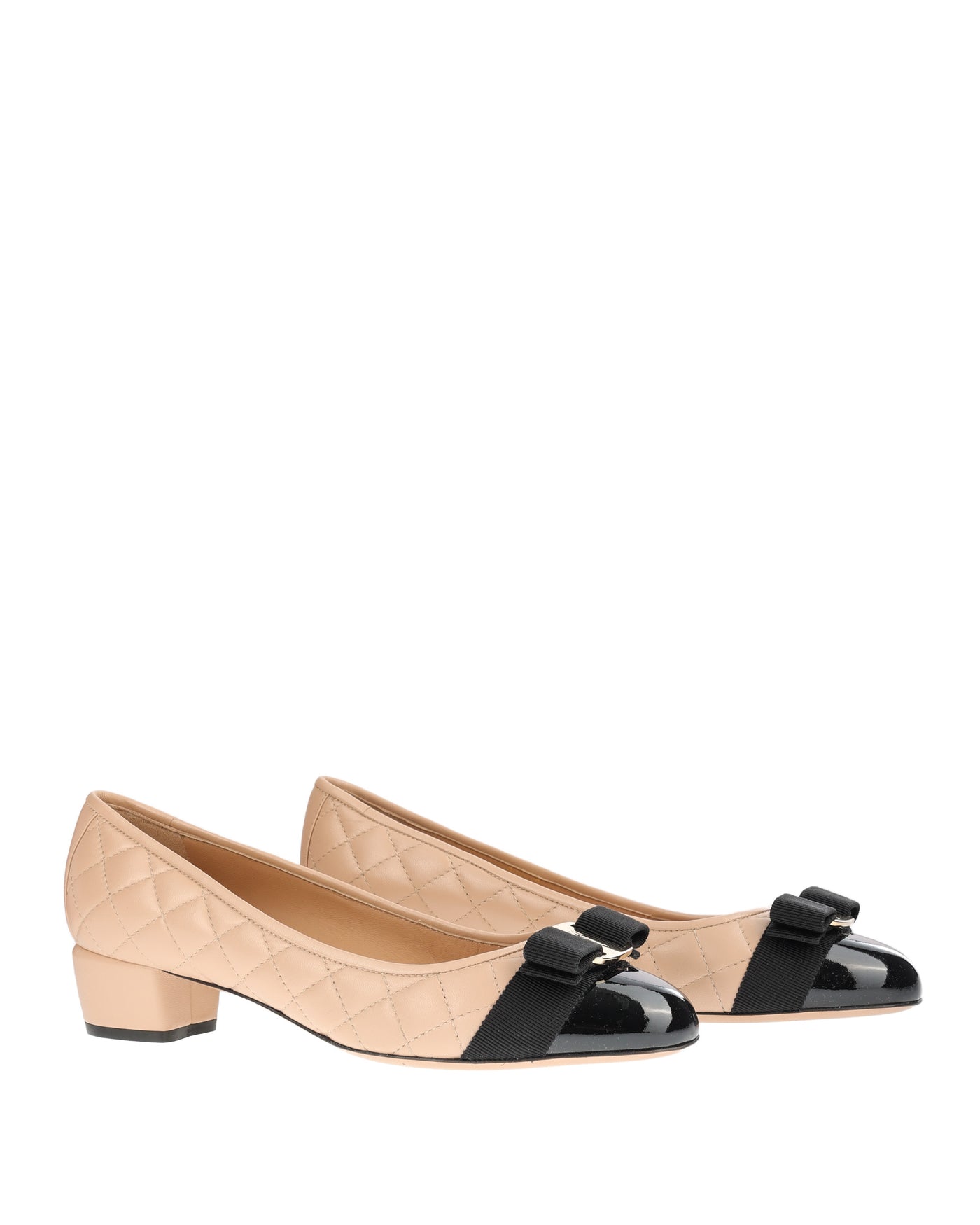 SALVATORE FERRAGAMO DECOLLETES WITH LOW HEEL BEIGE