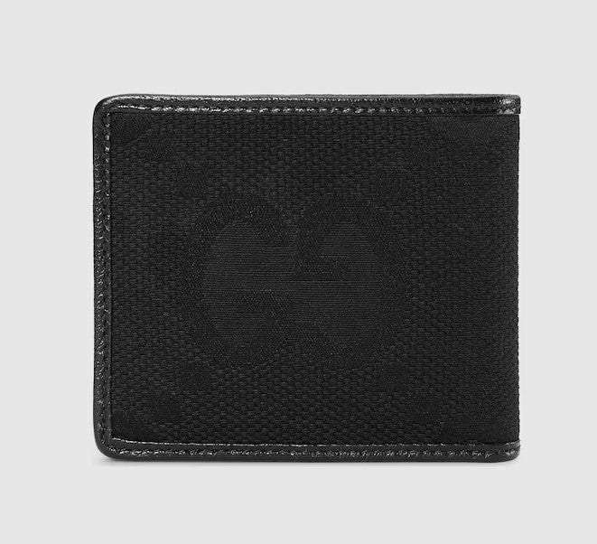 GUCCI JUMBO GG WALLET IN BLACK CANVAS