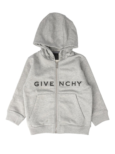 GIVENCHY KIDS SWEATSHIRT WITH ZIP AND HOOD