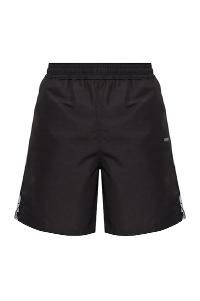 OFF WHITE DIAG SURFER SWIMSHORTS