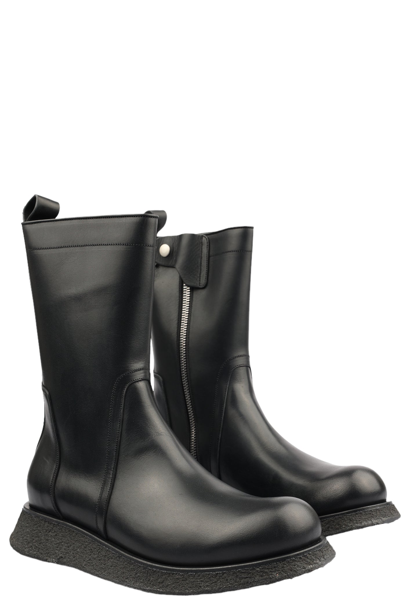 RICK OWENS LEATHER BOOTS