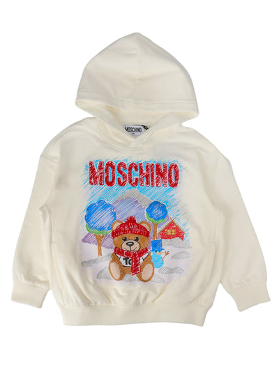 MOSCHINO KIDS SWEATSHIRT WITH HOOD