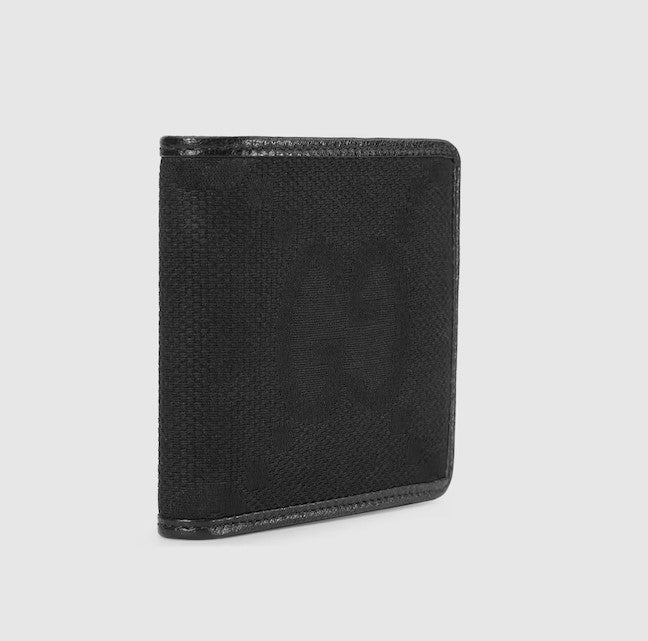 GUCCI JUMBO GG WALLET IN BLACK CANVAS