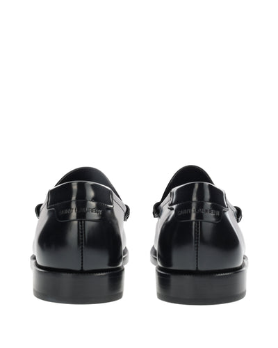 SAINT LAURENT BLACK LOAFERS