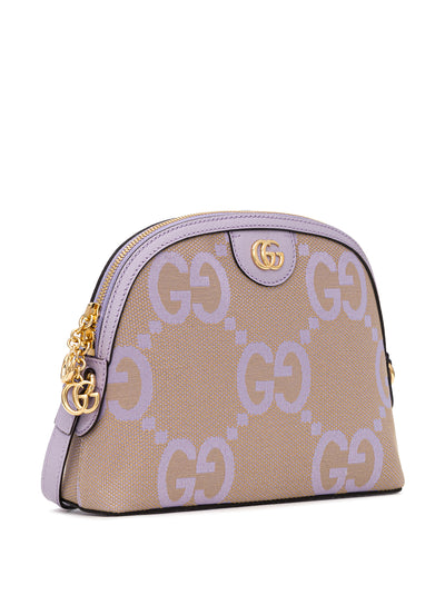 GUCCI OPHIDIA JUMBO GG CANVAS SHOULDER BAG LILAC