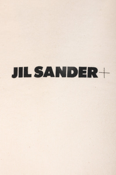 JIL SANDER CREAM HOODED SWEATSHIRT