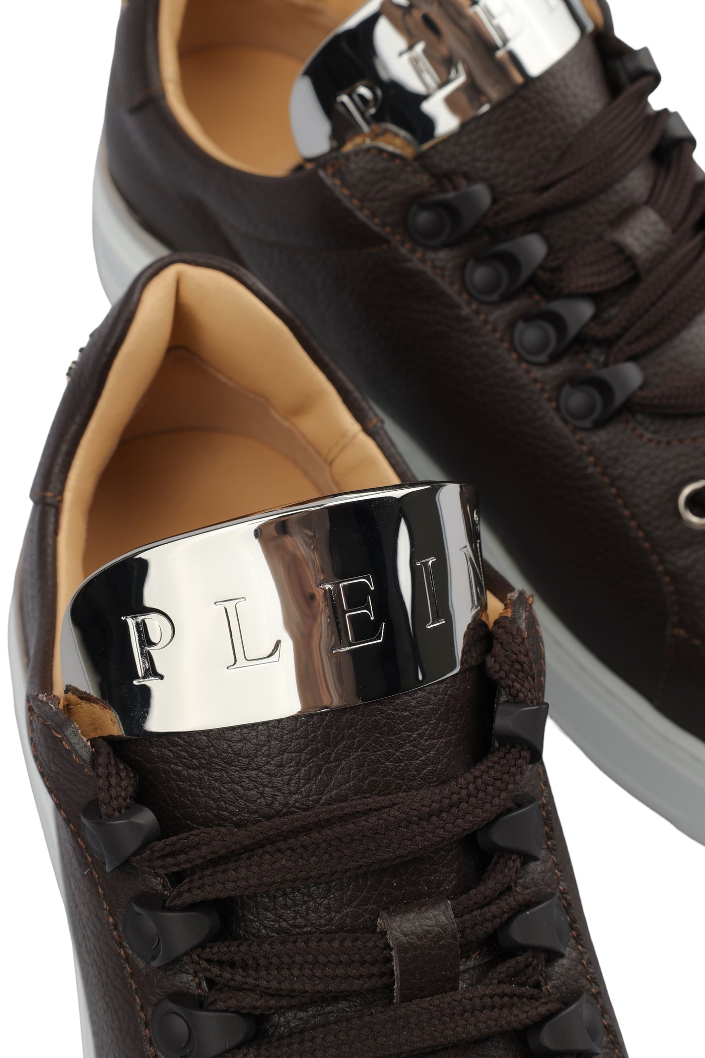 PHILIPP PLEIN LEATHER SNEAKERS