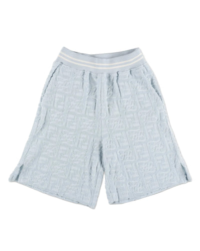 FENDI KIDS FF MONOGRAM BERMUDAS