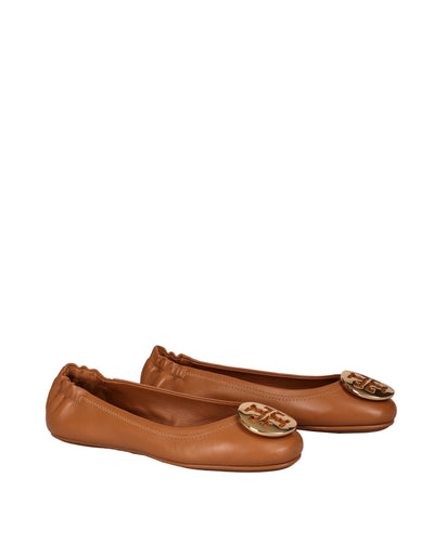 TORY BURCH LEATHER BALLERINAS